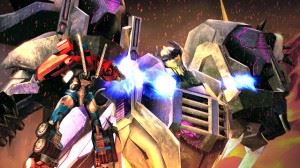 Transformers Prime_Wii U screenshot_Optimus Prime fights Thunderwing
